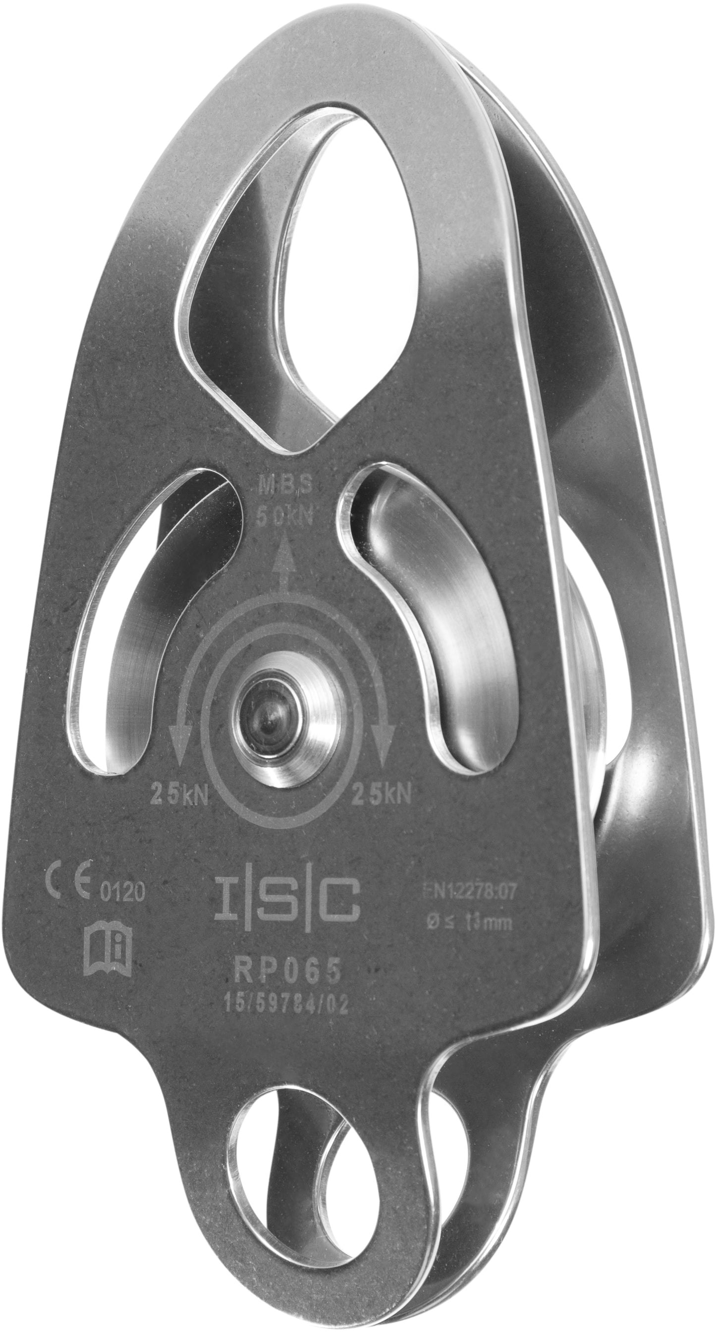 Prusikrolle – mittlere Einzelrolle mit Riemenscheibe – 50 kN